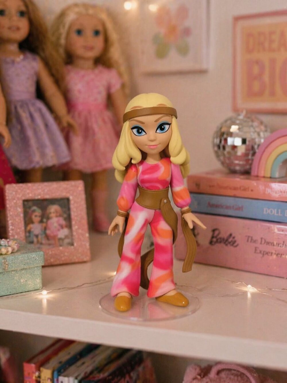 Funko Barbie Rock Candy 5 Inch Figure Pink Vinyl Swirl Hippie Iconic Groovy Rare